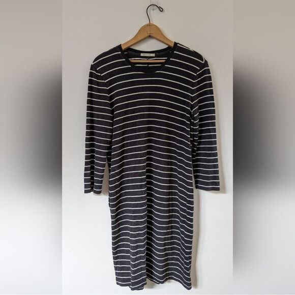 Marine Layer Modal Nautical Stripe Navy White McKenzie 3/4 sleeve Dress S Small - Picture 2 of 10